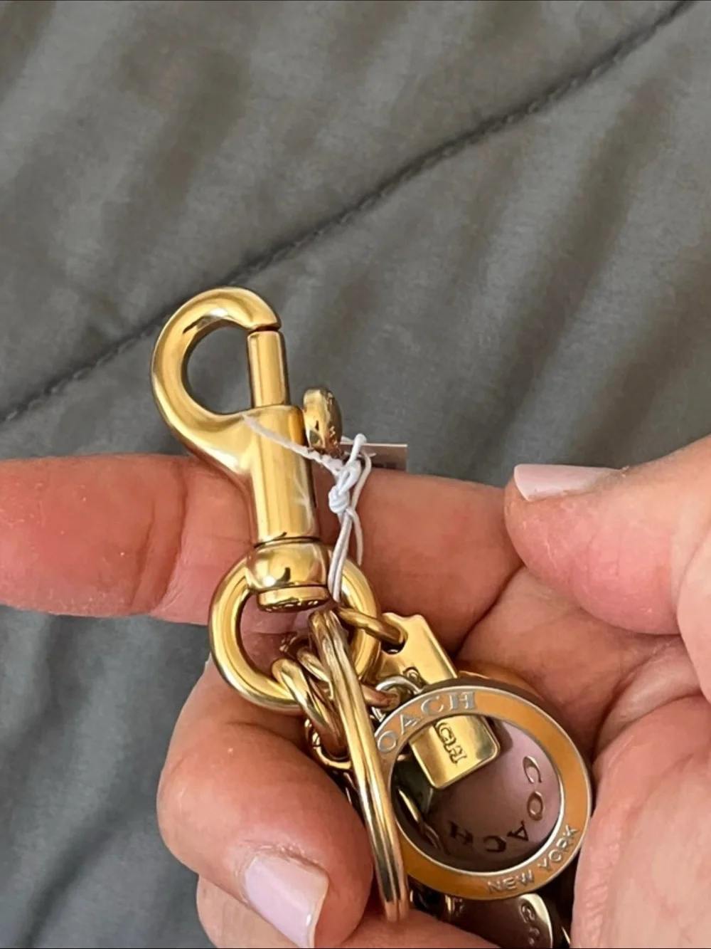 NWT Coach Circle Cluster Bag Charm in Gold and Multi-Color Enamel